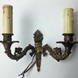 Old double bronze applique