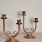 Copper candle holder