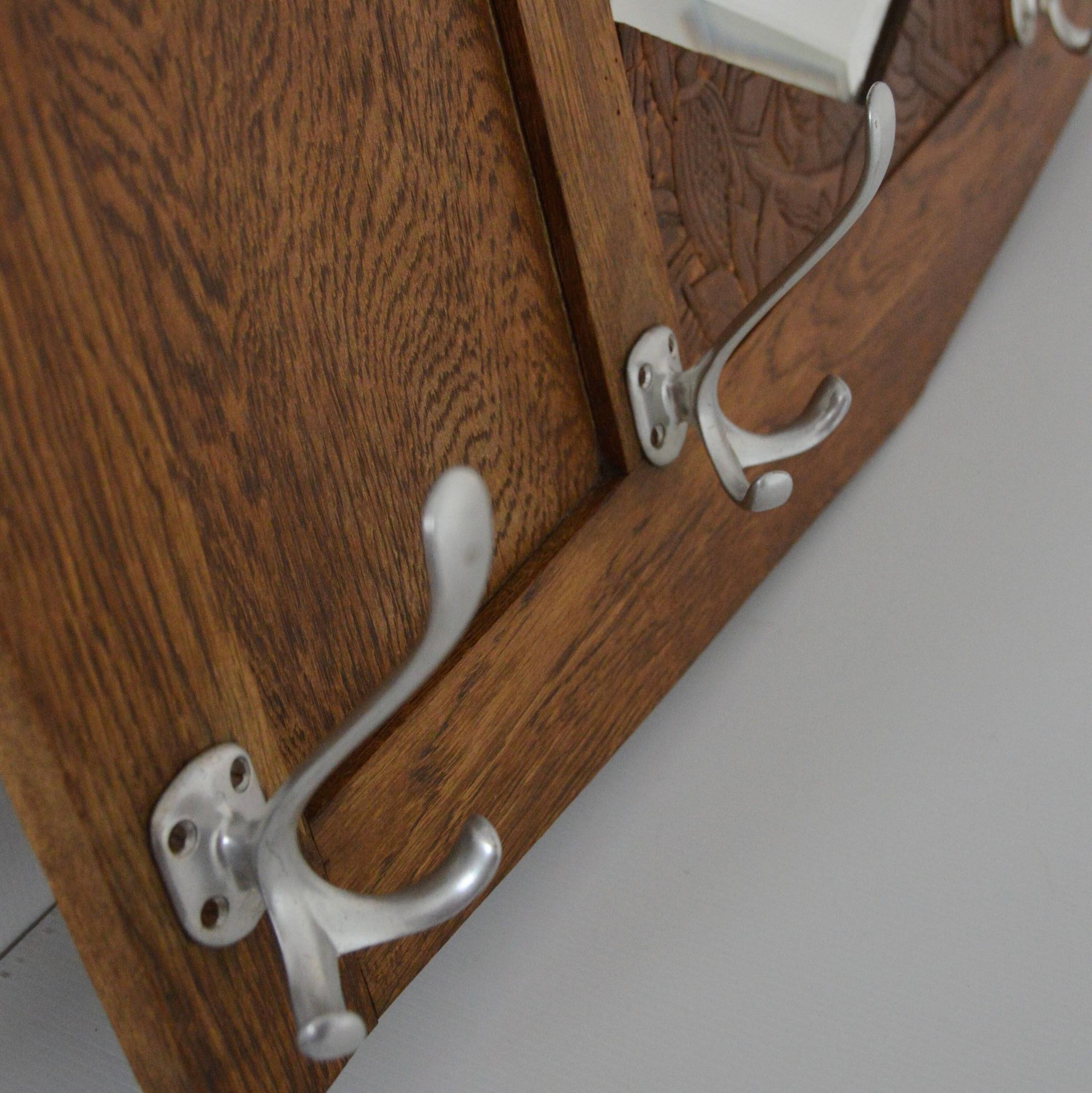 Large coat rack / Wall hat rack Art Deco 1920 vintage