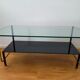 Coffee table design 50s vintage glass and brass