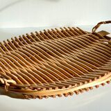 Vintage rattan presentation tray