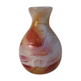 Murano hand-blown glass vase agate décor 1960/1970