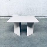 Vintage Italian Postmodern Square Granite Stone Side Table, 1970s