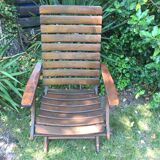 Vintage wooden herlag folding armchair