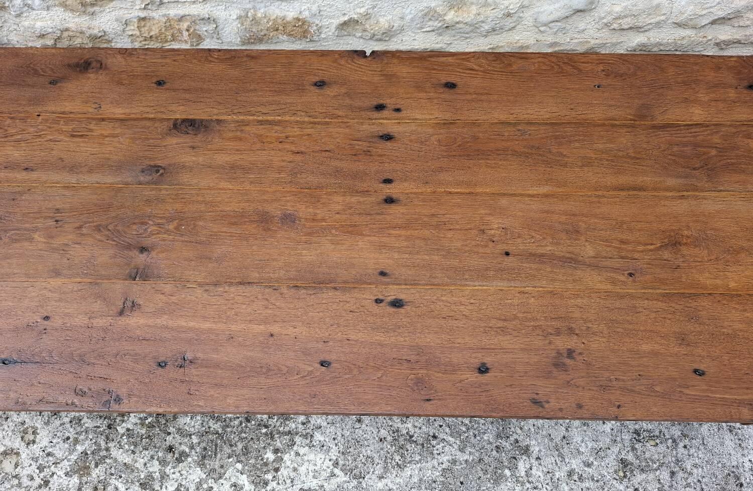 Table de ferme en chêne massif