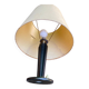 Vintage black leather lamp base from the 1950s.