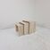 Italian 1980s Grooved Travertine Nesting Tables – Set of 3