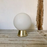 Opal globe table lamp