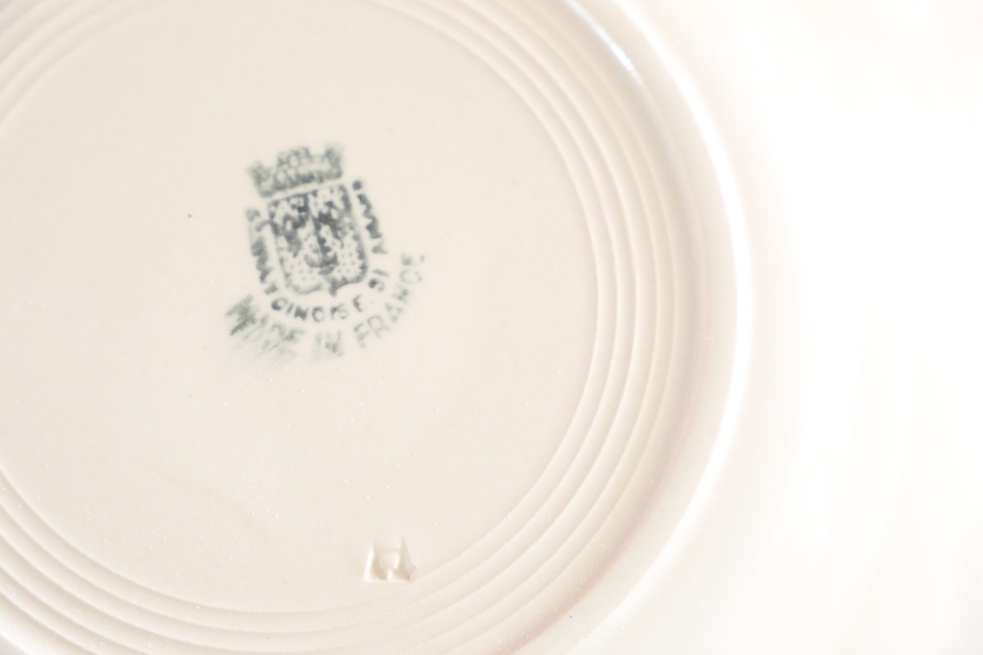 Hollow plates in pink ceramic, art deco, 1930, st Amand