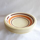 Set of 4 hollow earthenware plates