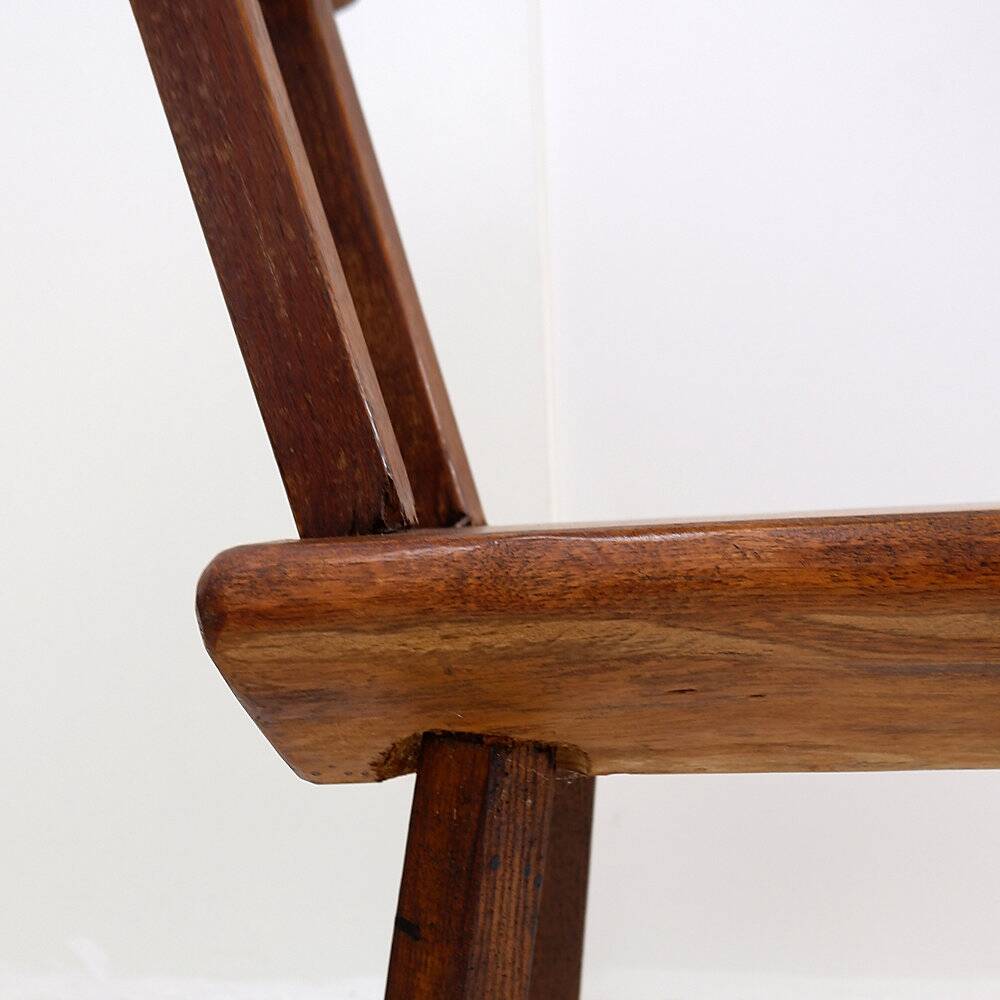 Set of 4 brutalist chairs by Mobichalet, Belgium 1950s/60s