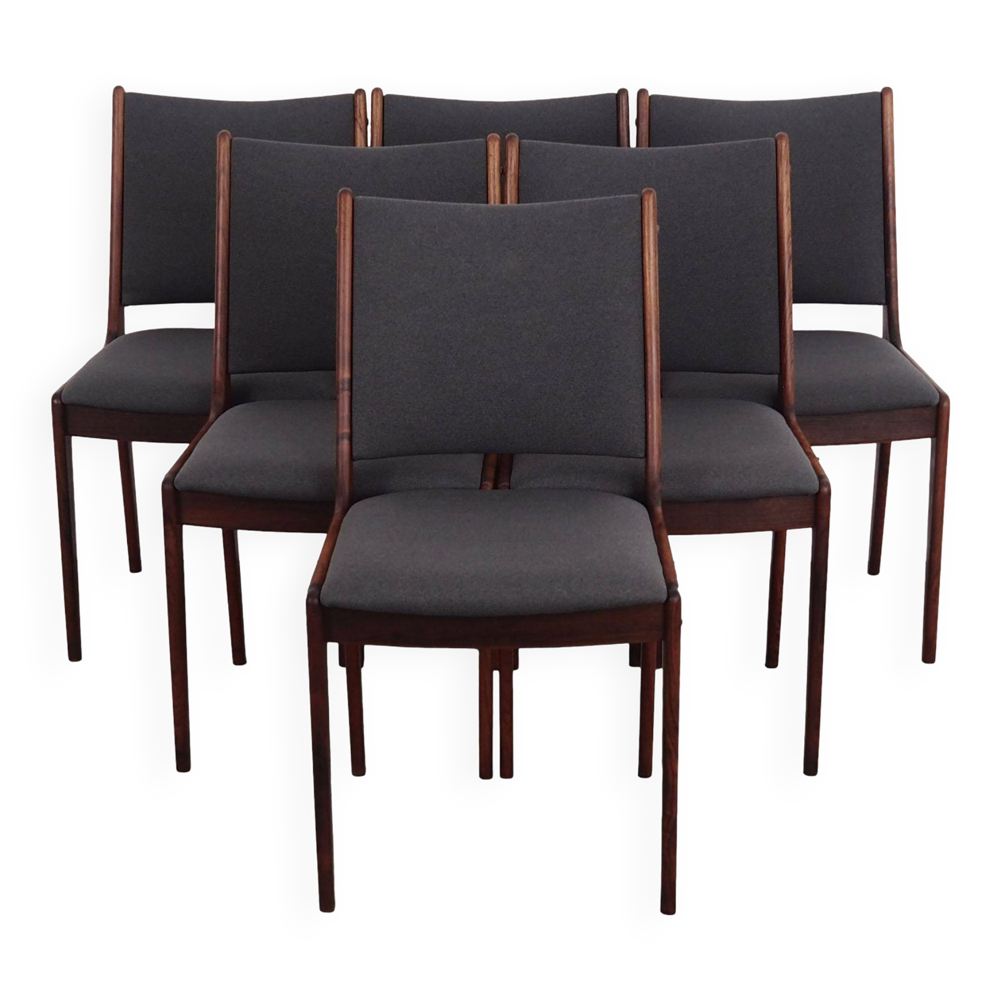 Set of six rosewood chairs, Danish design, 1960s, designer: Johannes Andersen