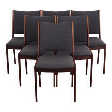 Set of six rosewood chairs, Danish design, 1960s, designer: Johannes Andersen