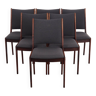 Ensemble de six chaises en palissandre, design danois, années 1960, designer : Johannes Andersen
