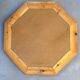 Octagonal pine mirror in 1980s Scandinavian design.