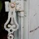 Small solid antique wooden shutter, 104cm high x 54cm wide