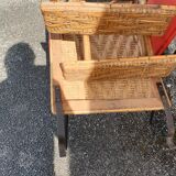 Rattan garden deckchair half XXth