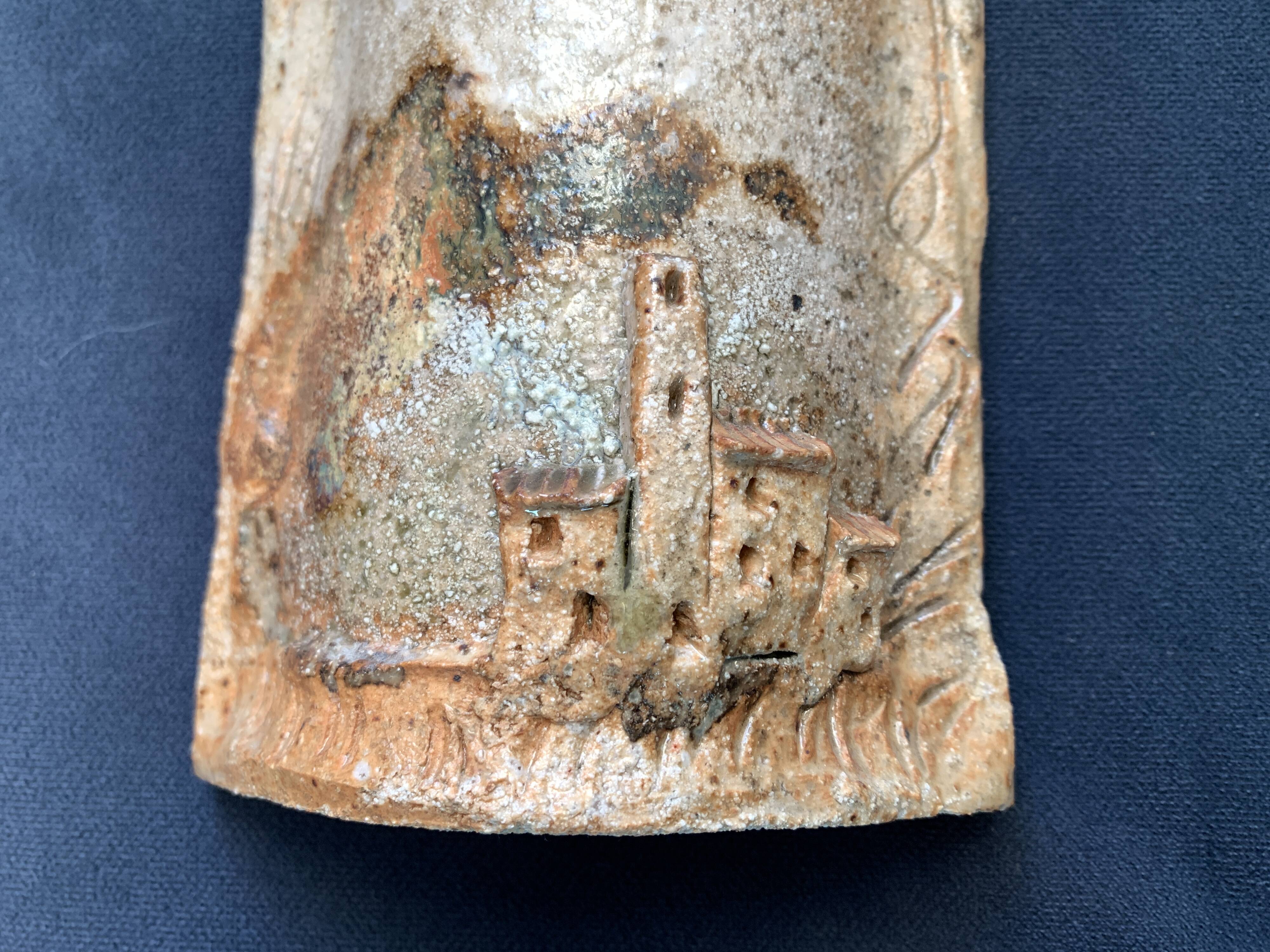 Bouquetiere or wall vase, ceramic by Volkoff, Vallauris