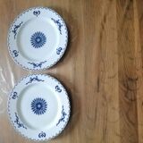 2 elegant porcelain saucers from Paris (MING BLUE model)