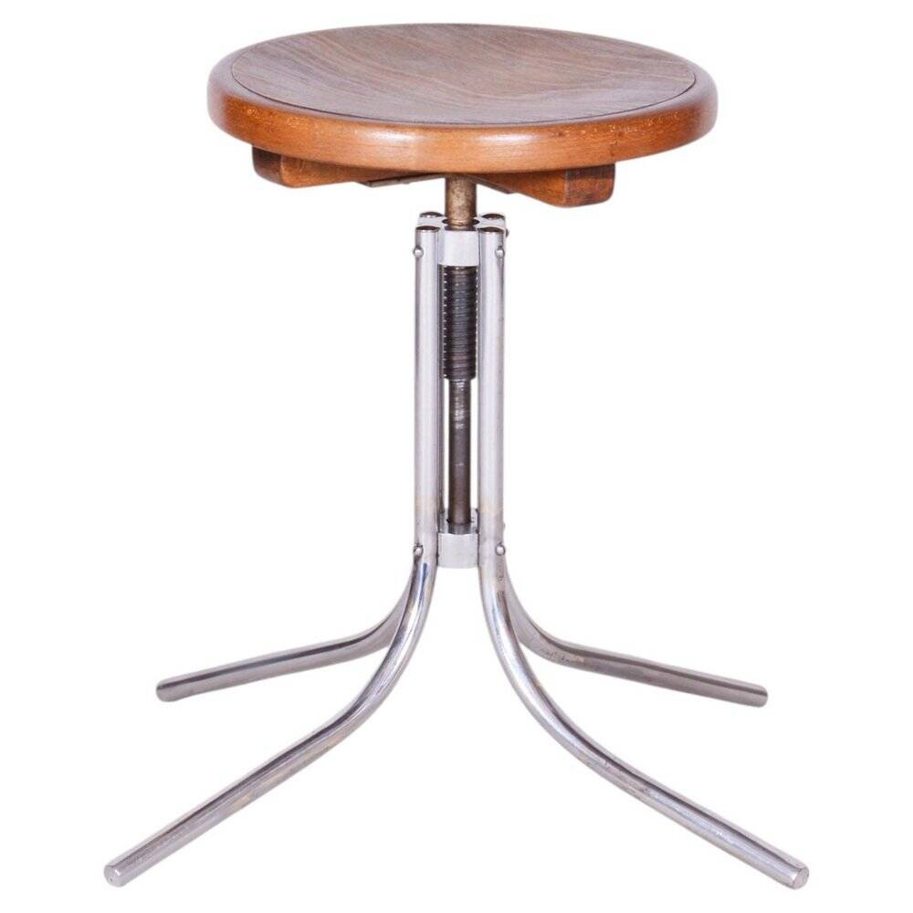 Bauhaus Piano Stool from Mücke-Melder, Czech, 1930s