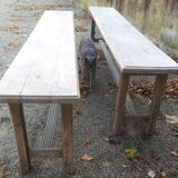 Pair of oak benches