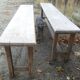 Pair of oak benches