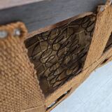 1950s, Danish 2-seater sofa, green furniture wool, oak wood.