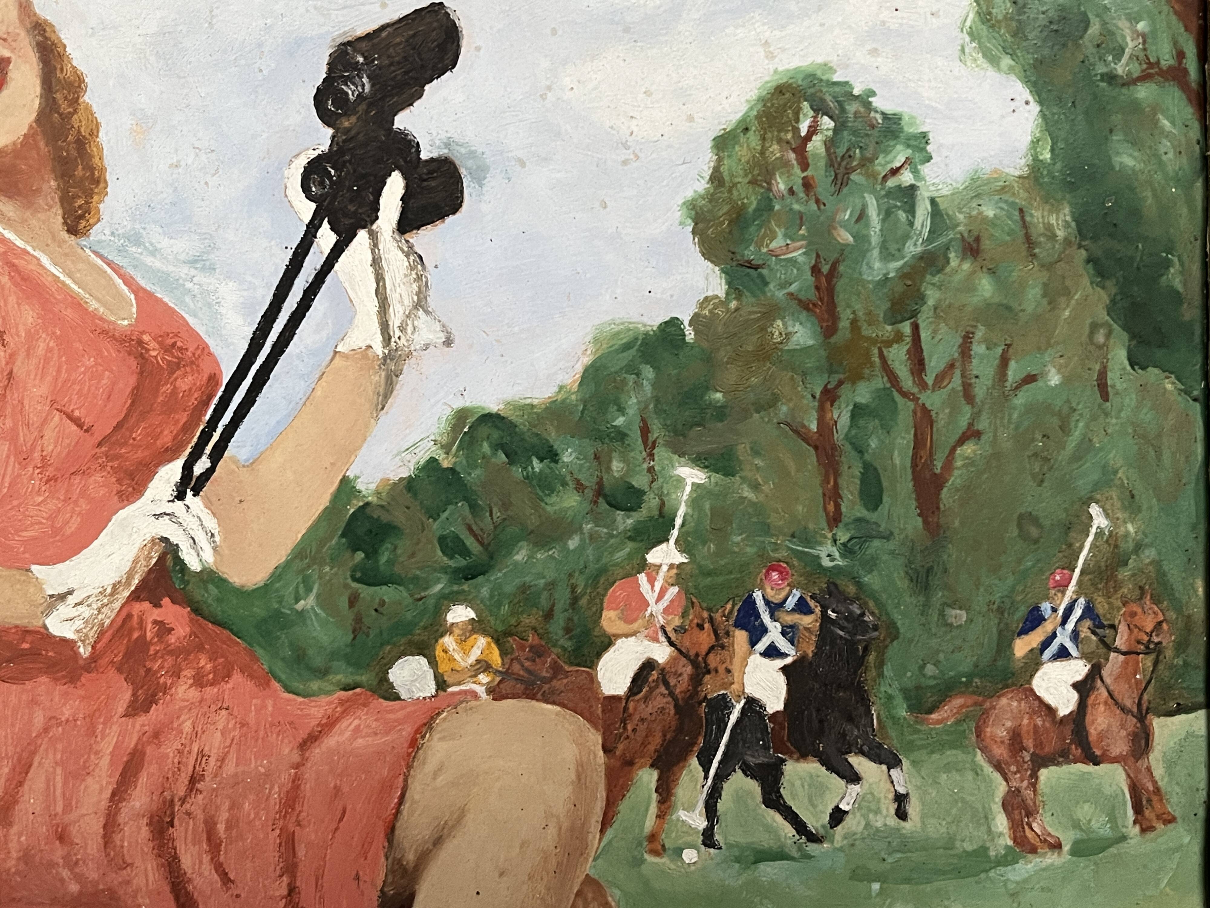 Gouache on pin-up panel signed and dated 20th century