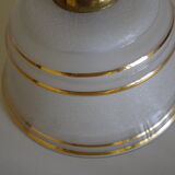 Suspension in brass and glass opaque granulated 1960s/1970s