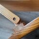 Folding wooden stool by Roger Tallon from the 1970s.