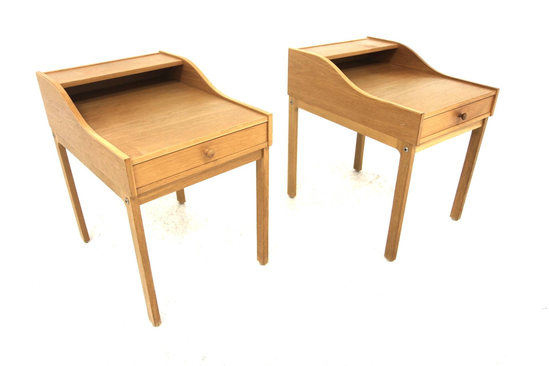 Set of 2 oak bedside tables, Sweden, 1960