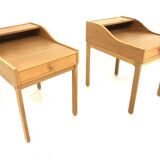 Set of 2 oak bedside tables, Sweden, 1960