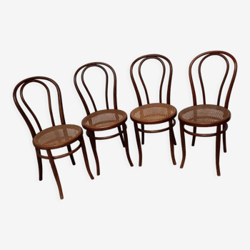 Chaises bistrot Fischel cannées années 30/40