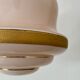 Suspension vintage globe in pink opaline with gold details
