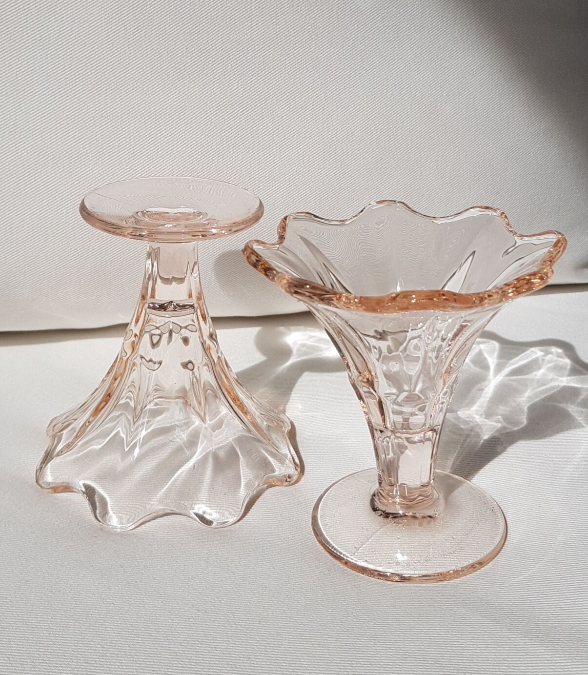 Coffret de 2 gobelets à dessert à la crème glacée en verre rose La Rochere