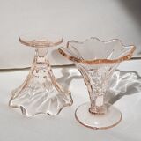 Coffret de 2 gobelets à dessert à la crème glacée en verre rose La Rochere