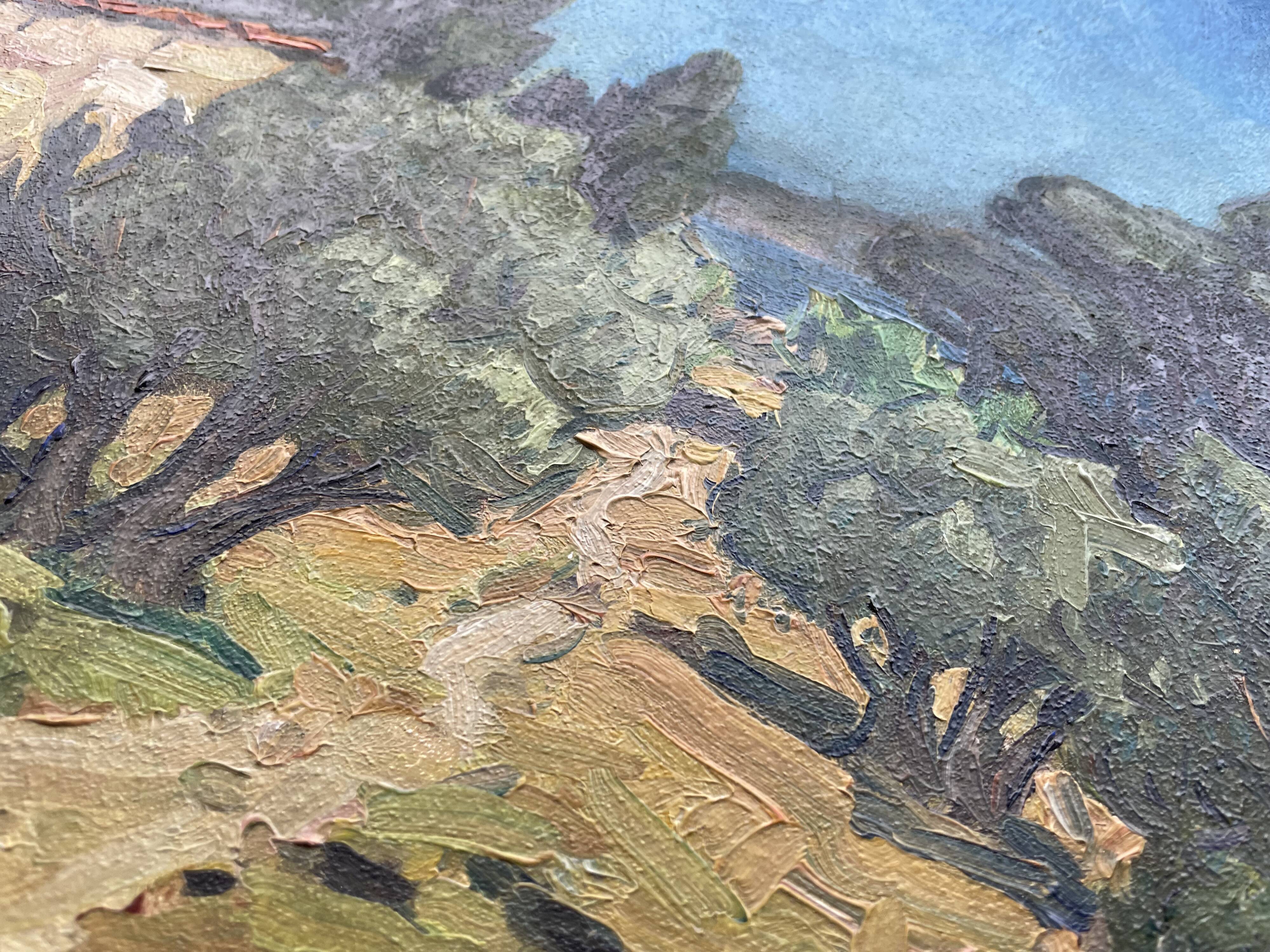 Mediterranean landscape painting signed L. Gontard