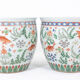 Paire de jardinières en porcelaine Canton, circa 1950