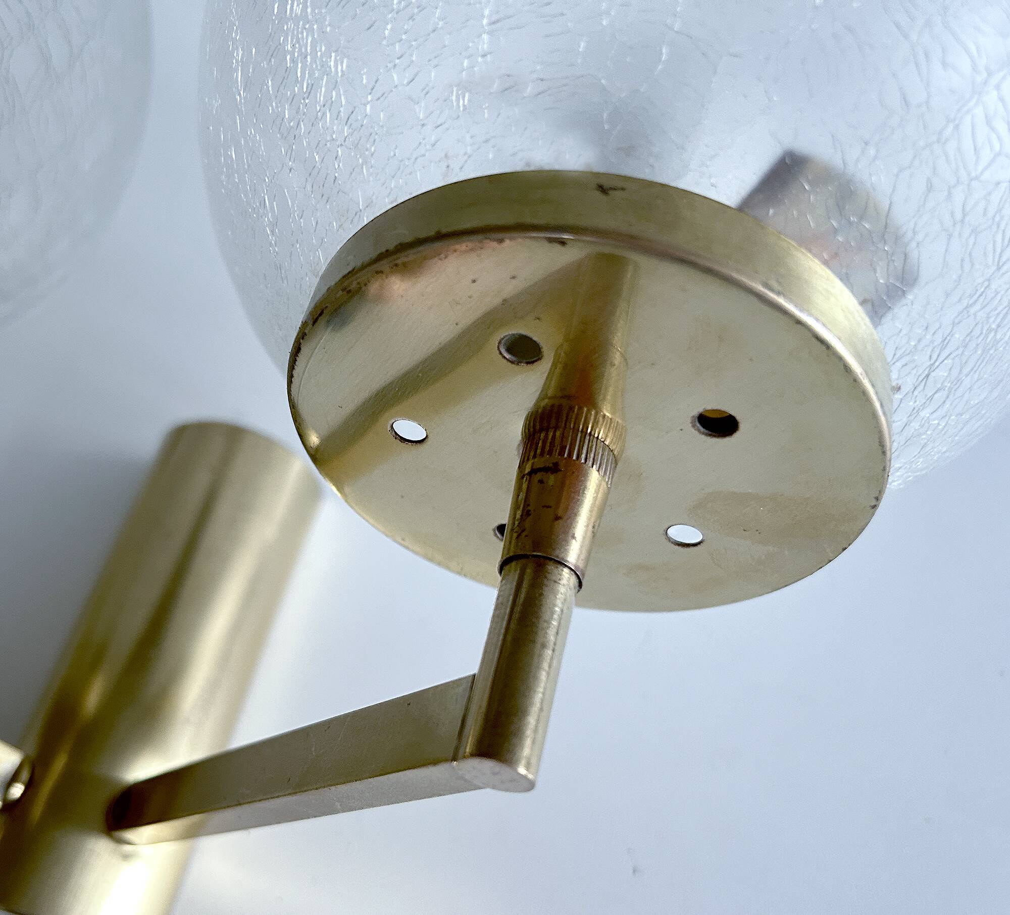 Pair Vintage Bubble Glass Wall Lights