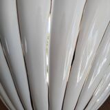 Ceramic and gold metal shell lamp base - vintage