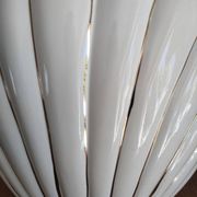 Ceramic and gold metal shell lamp base - vintage