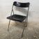 Chaise pliante vintage noire et chromée