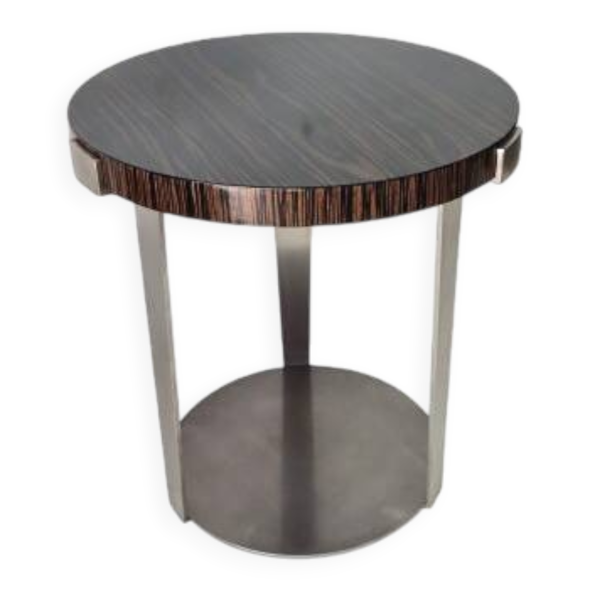 Macassar ebony pedestal table, from the Hotel Ambassador Paris