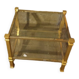 Brass and glass coffee table