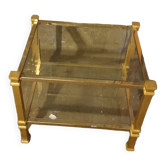 Brass and glass coffee table