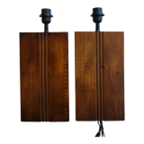 Paire de lampes xl en teck