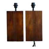 Pair of xl teak lamps
