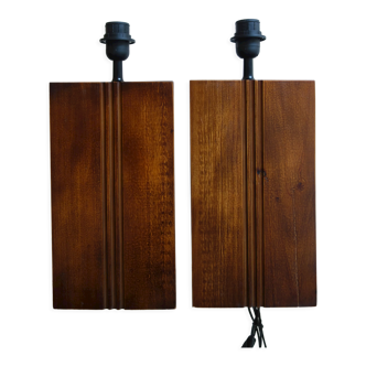 Pair of xl teak lamps