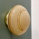 Vintage Art Deco globe wall/ceiling light in frosted yellow and gold glass.