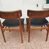 Set of 4 Scandinavian chairs by S. Chrobat for Sax